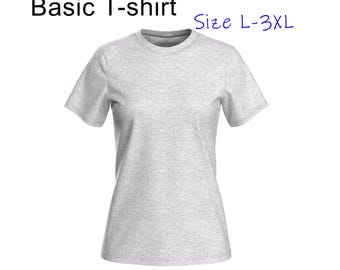 Cartamodello per cucire una maglietta in maglia da donna in formato PDF: taglie dalla L alla 3XL (A4/US Letter/plotter)