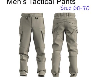 Modello di cucito per pantaloni cargo tattici da uomo: stile militare (PDF) Taglia 60-70