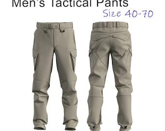 Modello di cucito per pantaloni cargo tattici da uomo: stile militare (PDF) Taglie 40-70