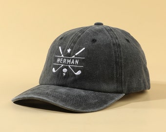Gorra de golf personalizada / Gorra de béisbol unisex con bordado personalizado / Accesorios de golf / Regalos para golfistas, papá, padrinos de boda, hombres e hijos