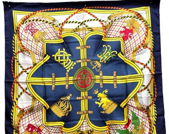 エルメス シルクスカーフ カレ90「ソレイユ・ド・ソワ」 グリーン