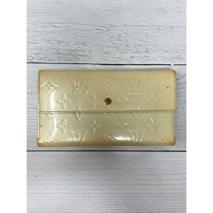 Patent leather wallet Louis Vuitton Yellow in Patent leather