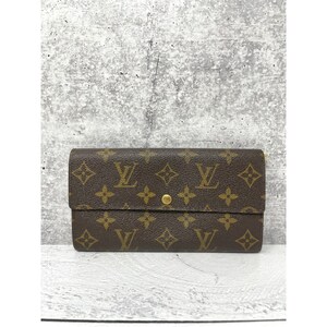 Louis Vuitton Wallet Purse Long Wallet Monogram Brown Woman Authentic Used  Y2456