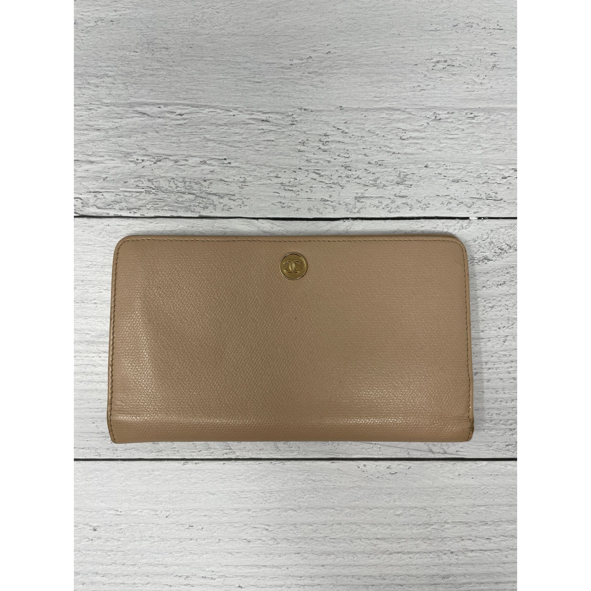 CHANEL, Bags, Chanel Brown Long Bifold Wallet