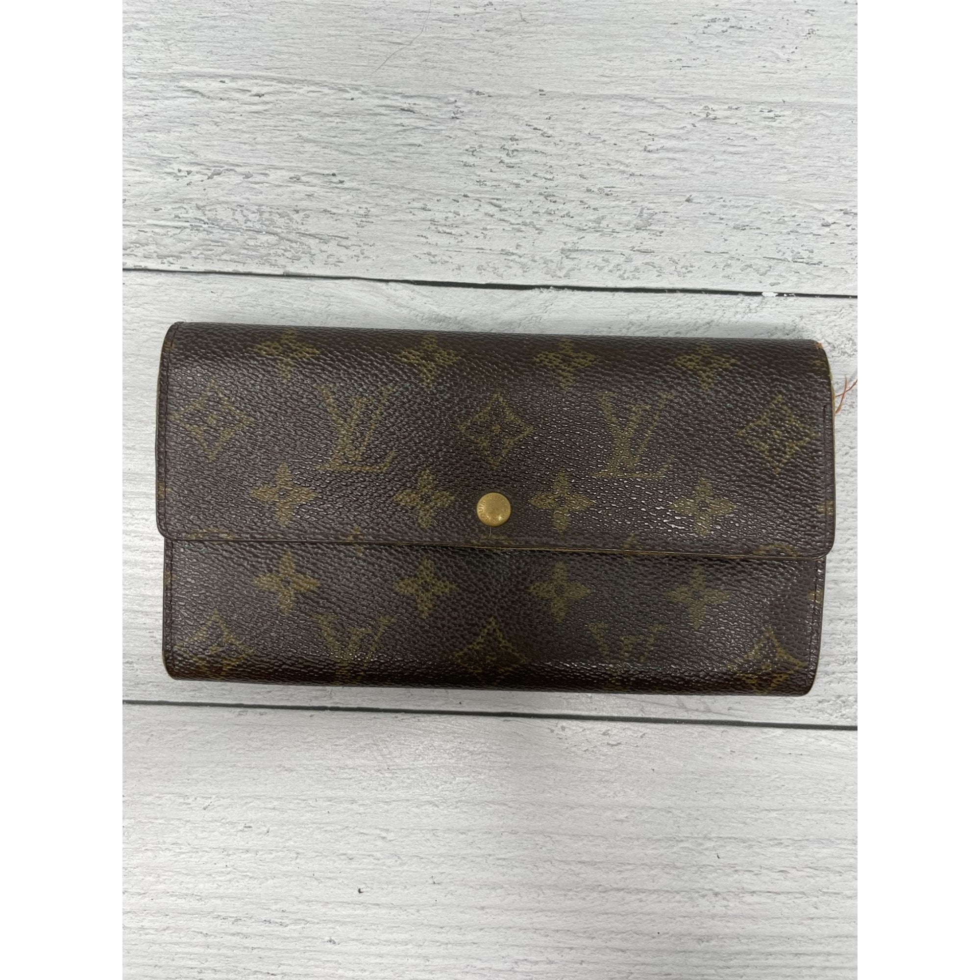 Brown Monogram LV Repurposed Money Clip