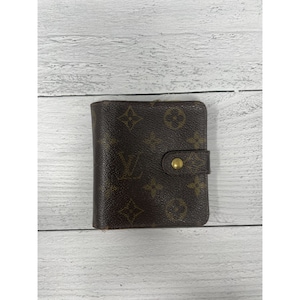 Portefeuille zippé Louis Vuitton Monogram Compact
