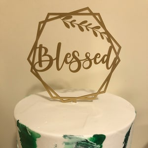 Gesegneter Cake Topper, Tortendekoration, Tortenanhänger, Taufe, Torte - Digital - Laser Cut Datei - SVG