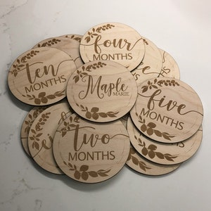 DIGITALE DATEI - Baby monatliche Meilensteinkarten, modern, Babymonat Zeichen, monatliche Meilensteinkarten - Digital - Laser gravieren und schneiden - SVG