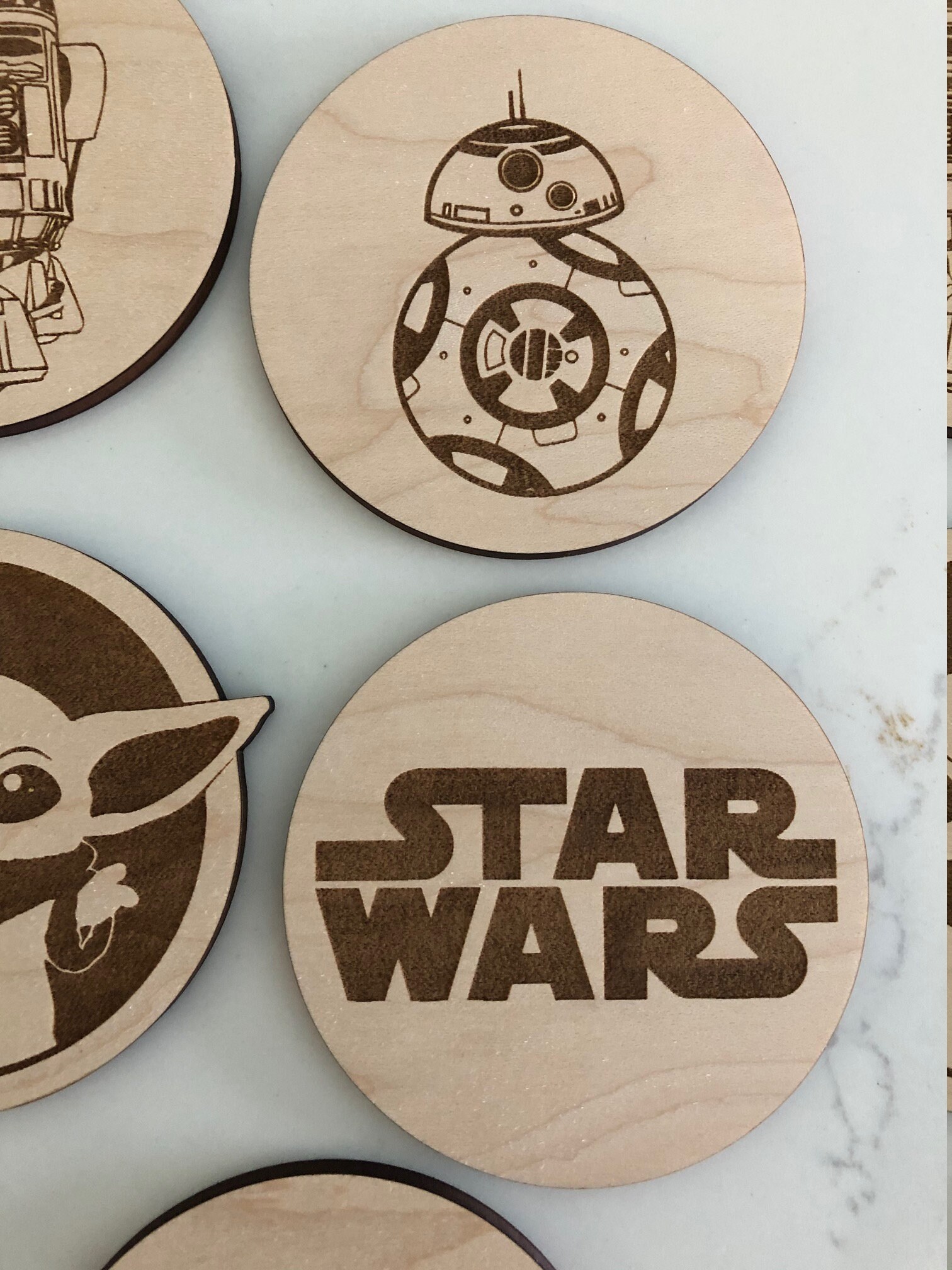 STAR WARS Wood Burned Coasters DIY!