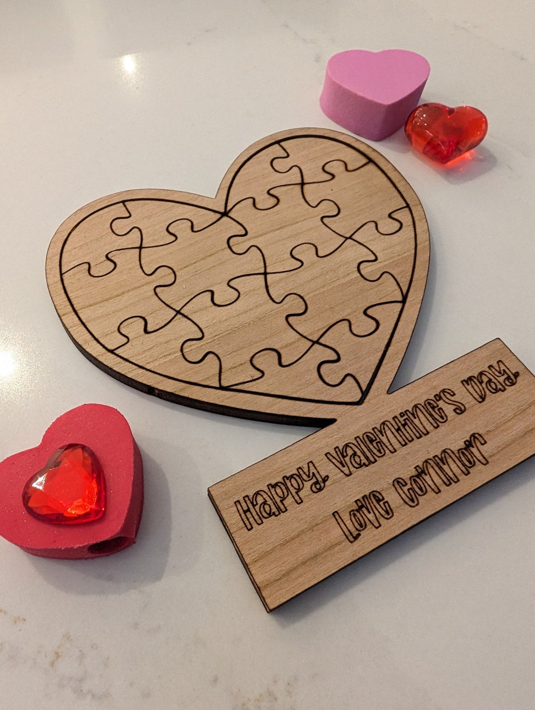 Valentine's Day Puzzle DIY Kit, Be My Valentine, Laser Cut, SVG Digital ...