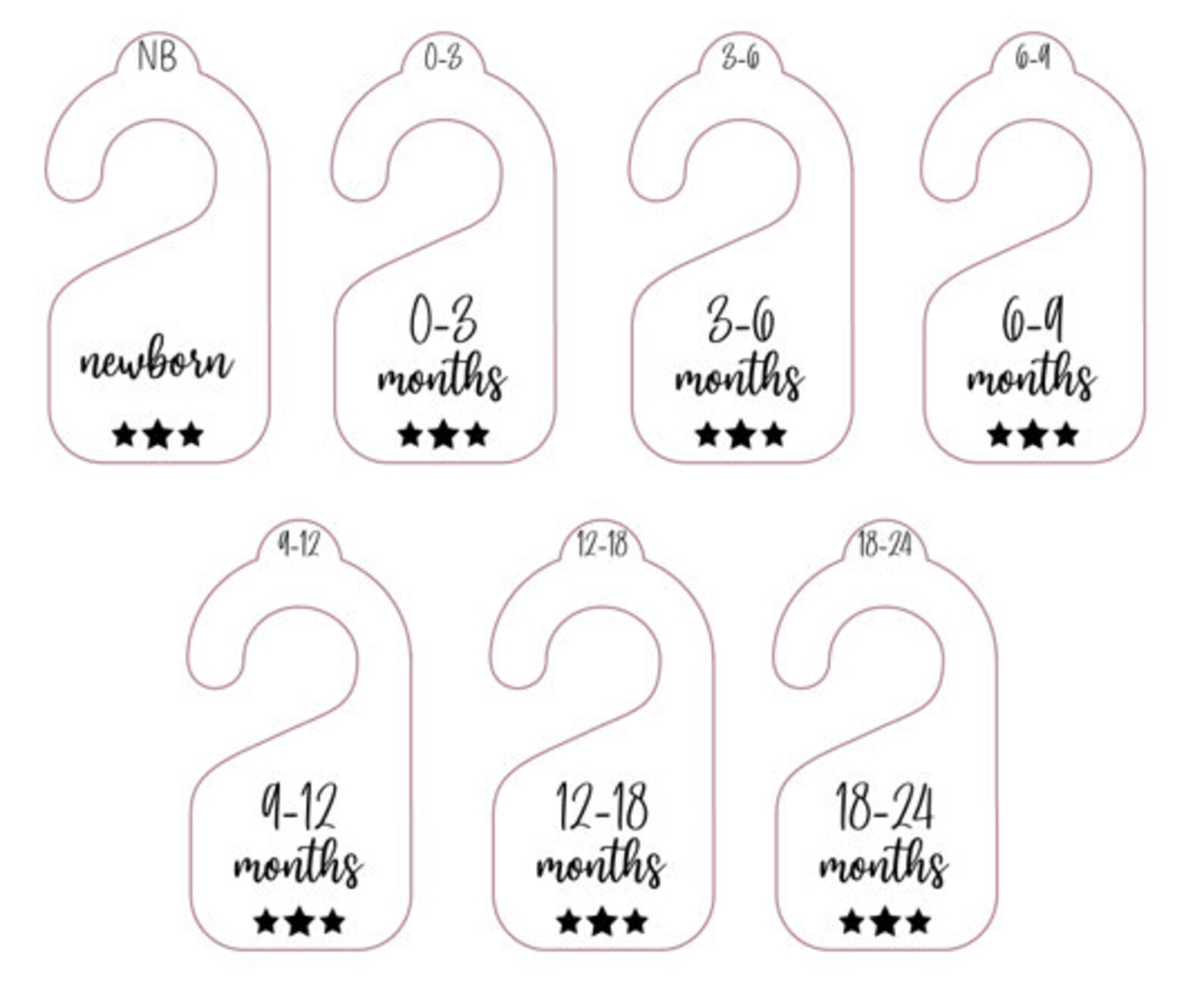Baby Closet Divider Hangers Digital Laser Cut File SVG Etsy