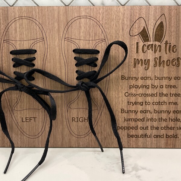 Shoe Tying Laser Etsy