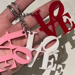 Digital - Laser Cut File - SVG - LOVE | Keychain | Valentine&#39;s Day