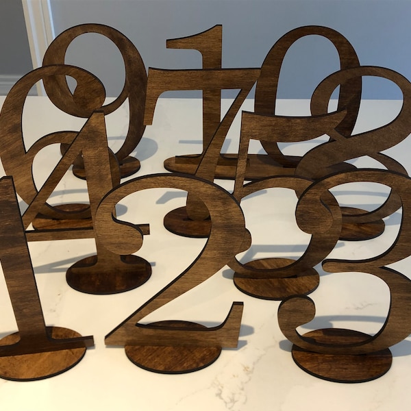 Table Numbers | Wedding | Party | Table Decor | Table Seating | 1-16 - - Digital - Laser Cut File - SVG