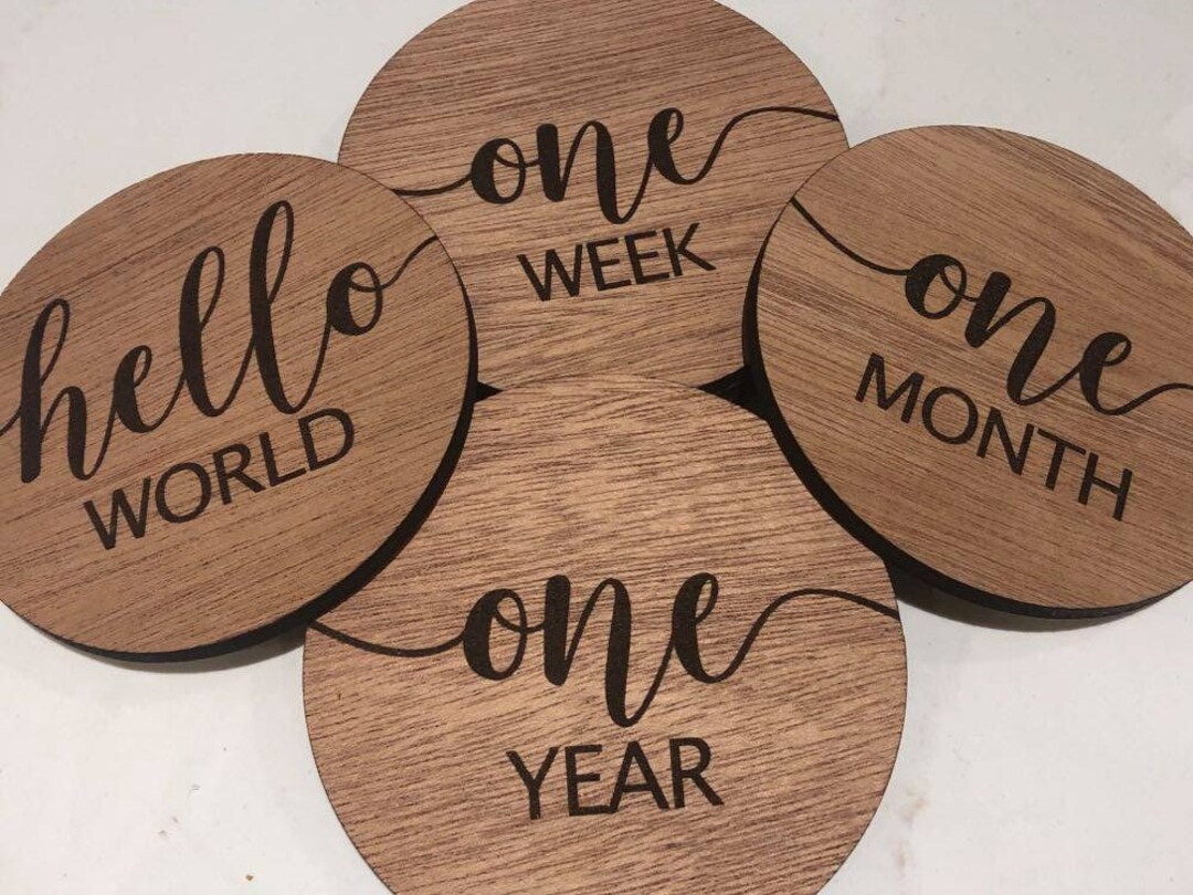 Laser Cut Baby Milestone Markers SVG File (digital) - Etsy