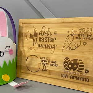Easter Bunny tray for kids, Easter Bunny SVG, Dear Easter Bunny, SVG, Digital, Laser, Laser Engraved