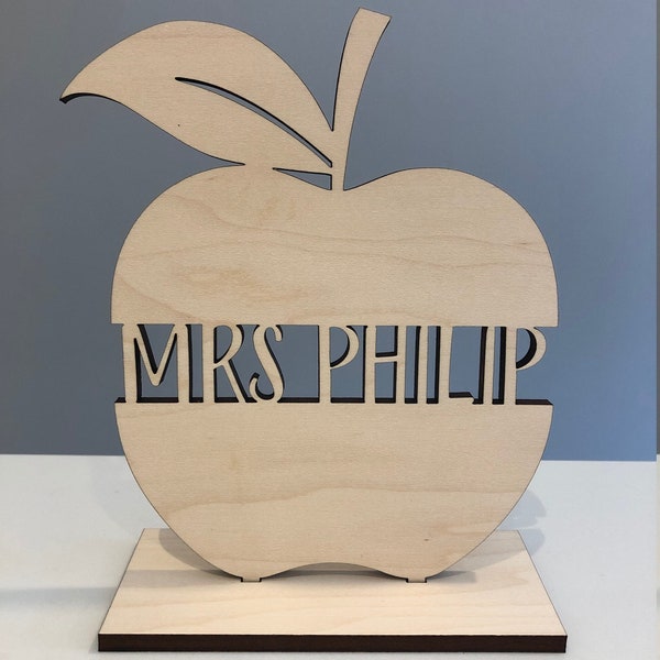 Teacher Gift | Desk Apple | Thank You Gift | Teacher Appreciation | Personalized Gift | Laser Cut