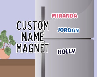 Custom Name Fridge Magnet: Personalized Locker Decor