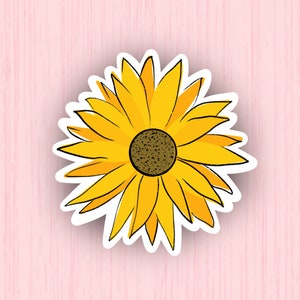 Sunflower Sticker | Floral Sticker | Sunflower Gifts | Laptop Sticker | Water Bottle Sticker | Flower Decal | Waterproof Sticker