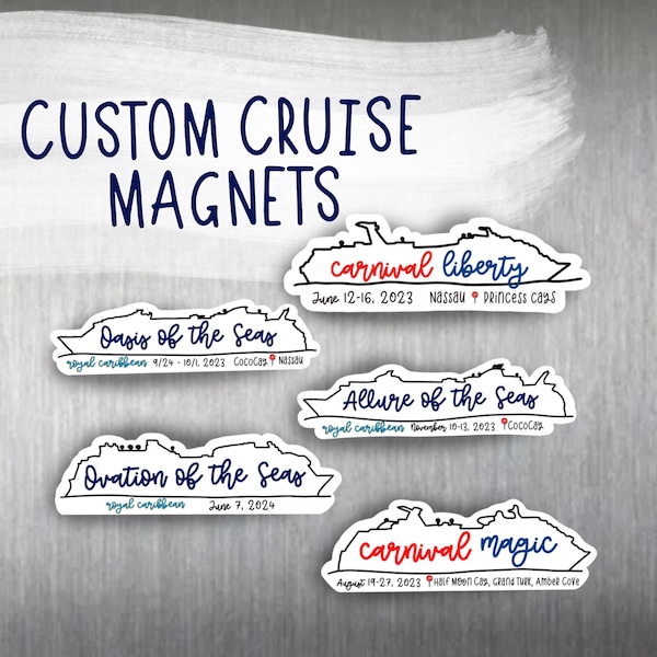 Kundenspezifisches Kreuzschiff-Magnet | Kreuzfahrt Magnet zum Verschenken