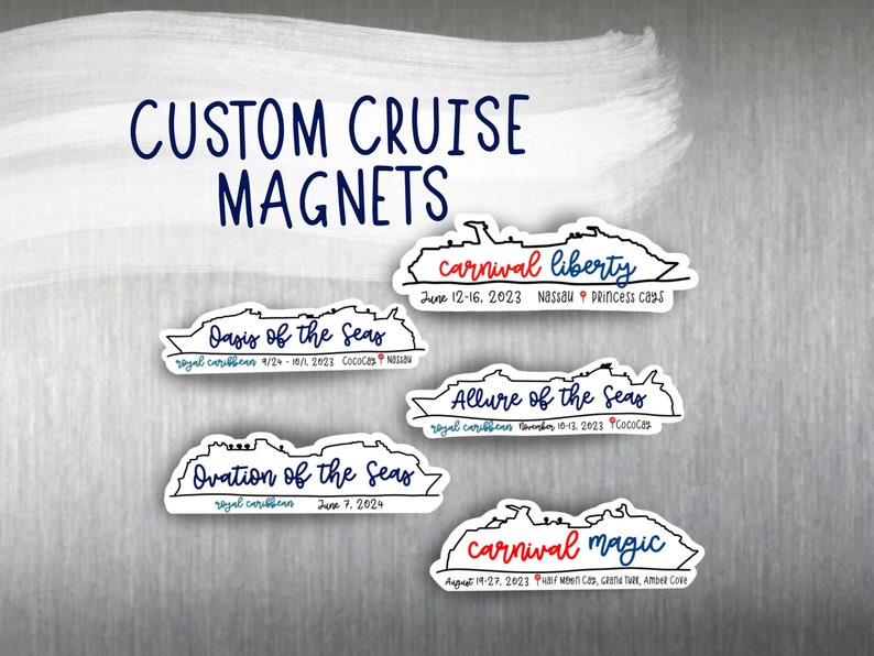 Custom Cruise Ship Magnet Cruise Magnet for Gift Exchange image 1