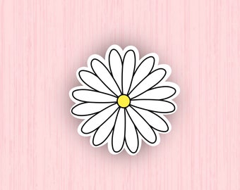 Daisy Sticker | Daisy Decal | Flower Sticker | Laptop Sticker | Water Bottle Sticker | Waterproof | Daisy Gift