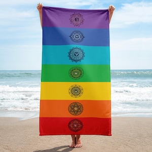  cfpolar Toalla de playa de paletas de arcoíris, toalla