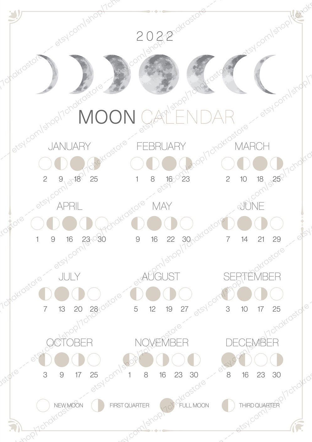 Framed Moonimalistic - 2023 Lunar Calendar (24X36) | Moon, Moon Phase,  Poster, 365 Days - Craibas.al.gov.br