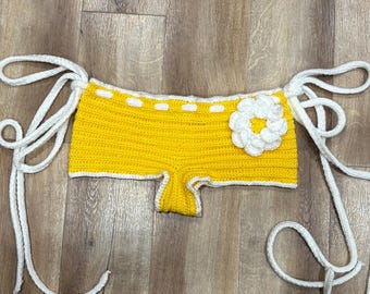 Crochet shorts, cheeky shorts, multicolored shorts, mini shorts, swimwear outfit, exotic clothing, knitted shorts, summer outfit,