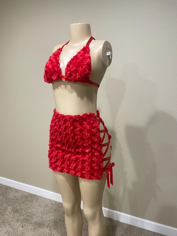 Fur Skirt Set,furry Outfit, Matching Outfit, Two Piece Set, Fur