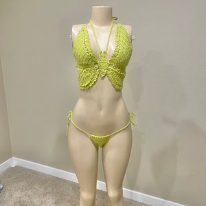 Butterfly set, crochet set, crochet butterfly top, crochet crop top, crop top, crochet outfit, summertime, pole dancer, Stripper outfits