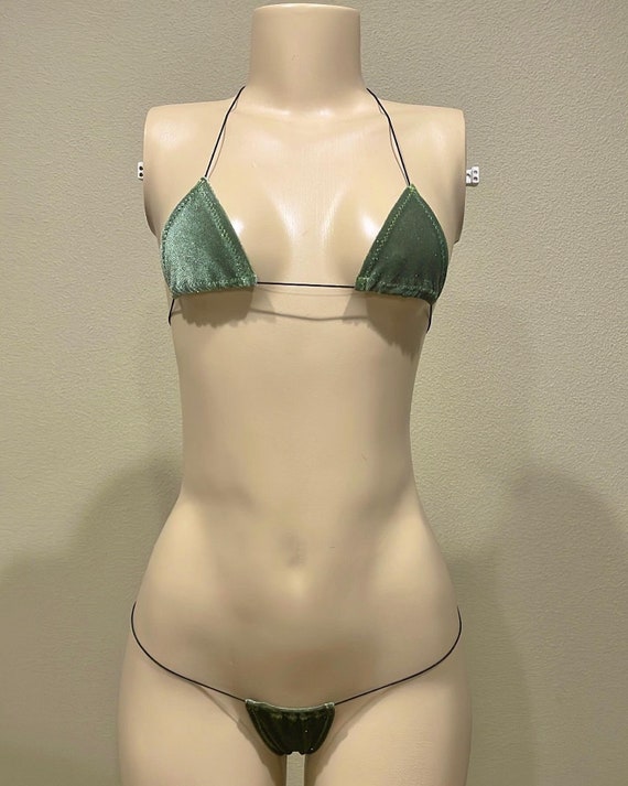 Sparkly Micro Bikini Micro Set Bikini Set Exotic Outfit Etsy