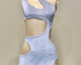 Cutout mini dress, exotic wear, Ravewear, birthday girl, club wear, party dress, grey dress, grey velvet dress, mini dress, short dress