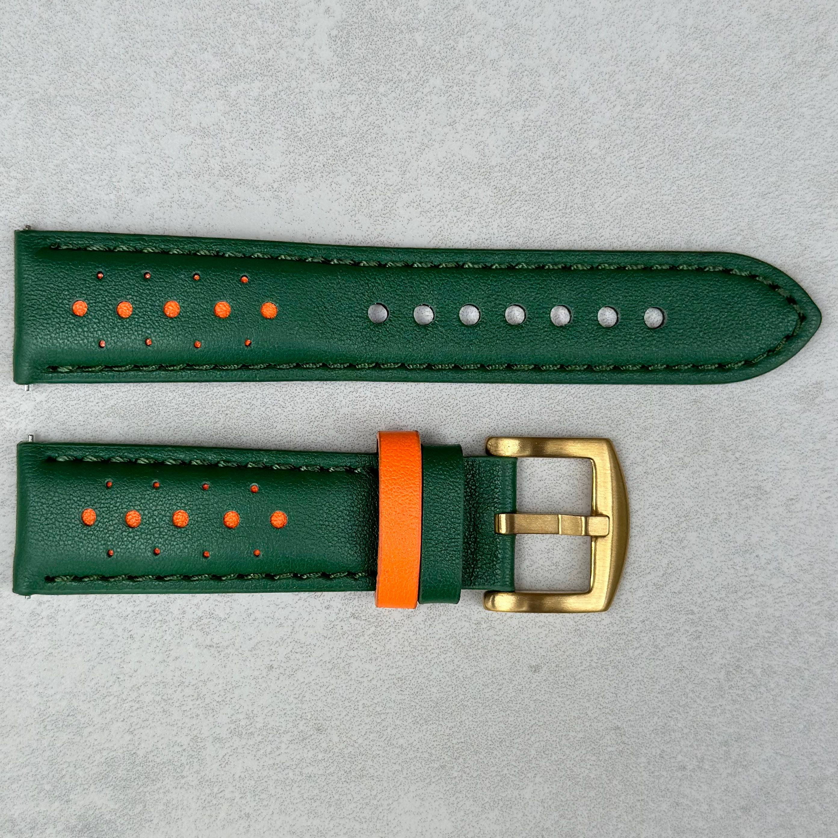 Gold Leather 22mm Watch Band Etsy Canada
