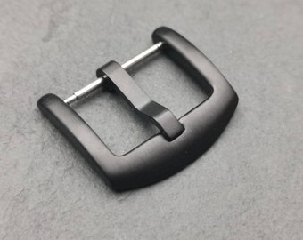 Watch Strap Buckle Black Stainless Steel 18mm 20mm 22mm 24mm