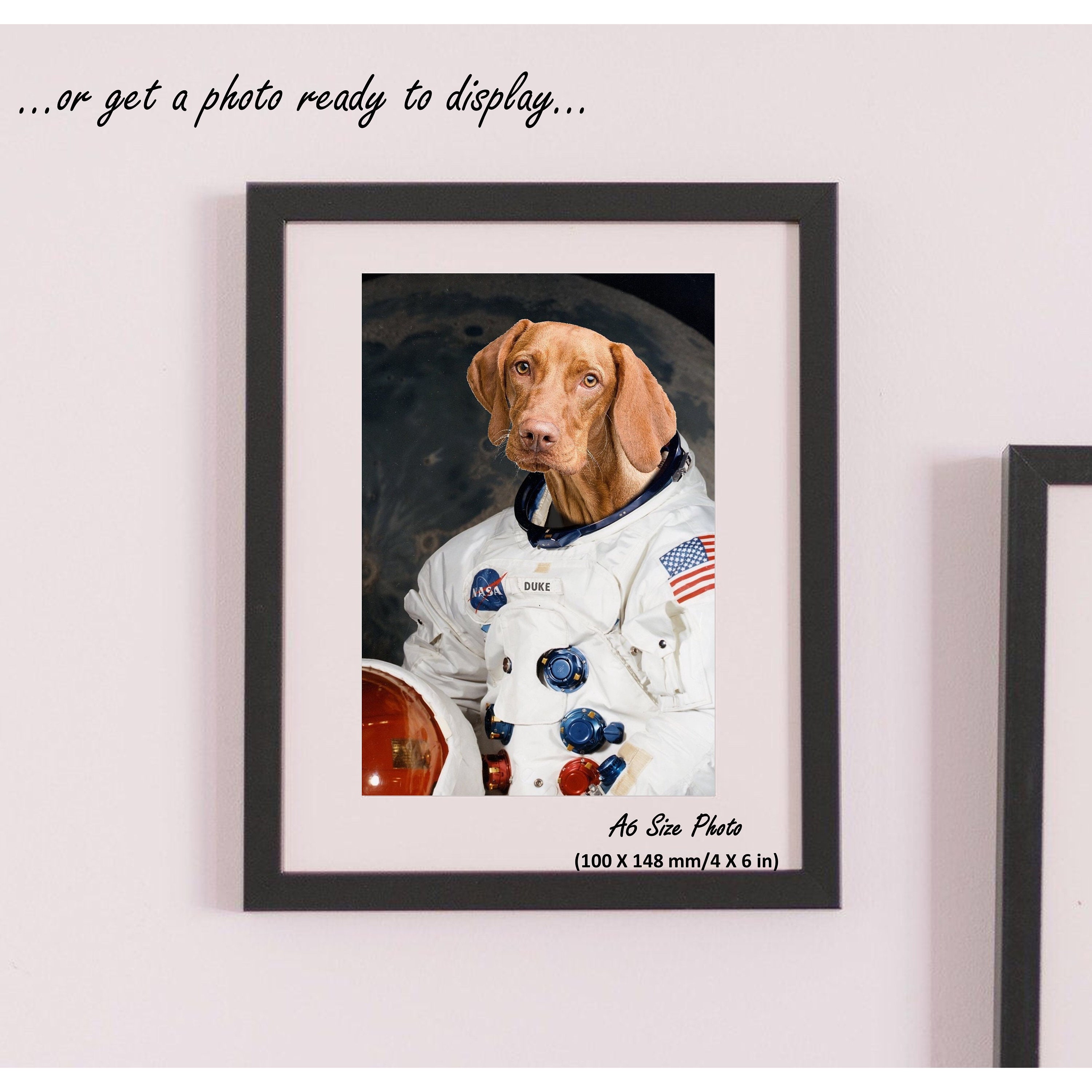 Custom Pet Portrait Astronaut Dog Portrait Personalised Pet Etsy