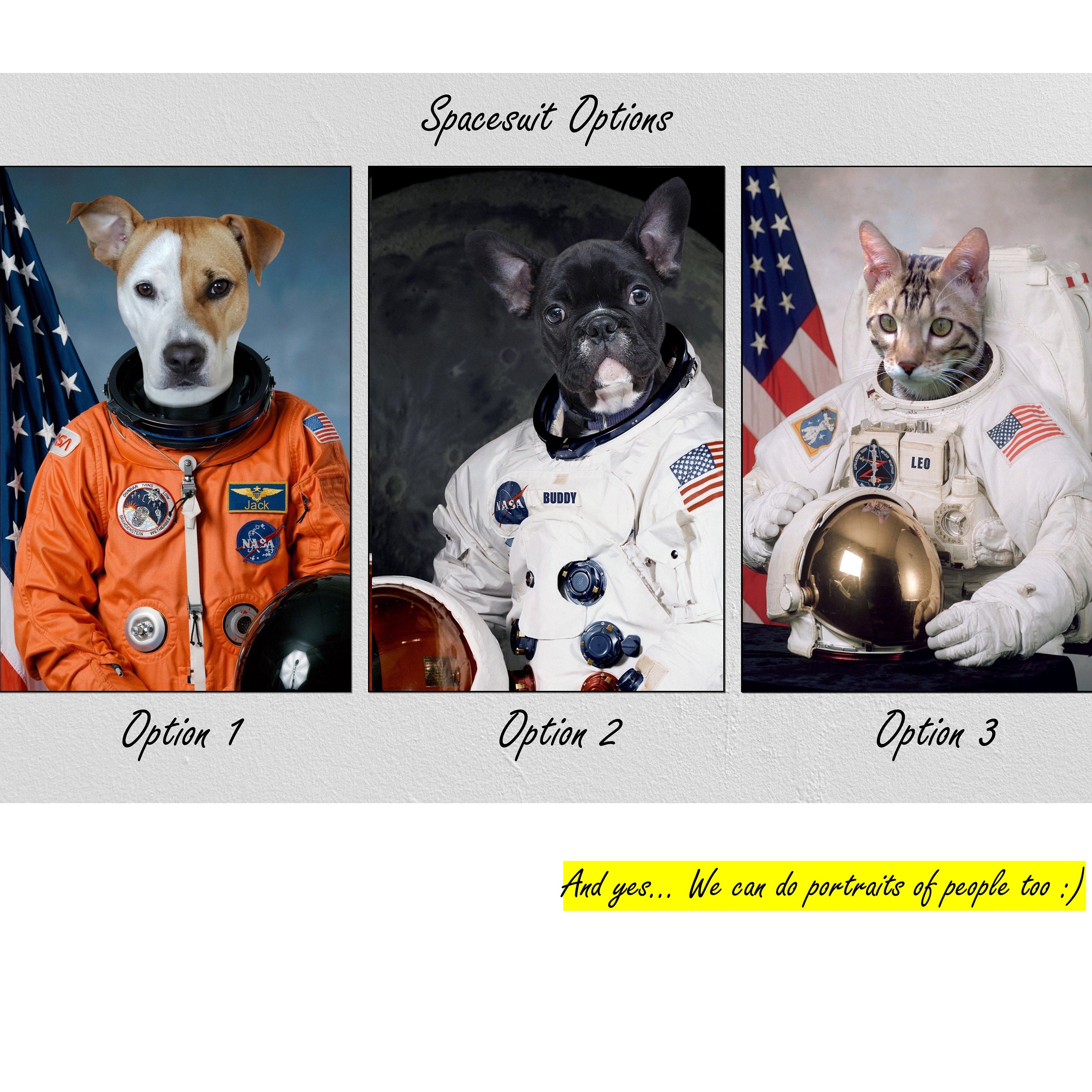 Buy Custom Pet Portrait Astronaut Dog Portrait Personalised Pet Online
