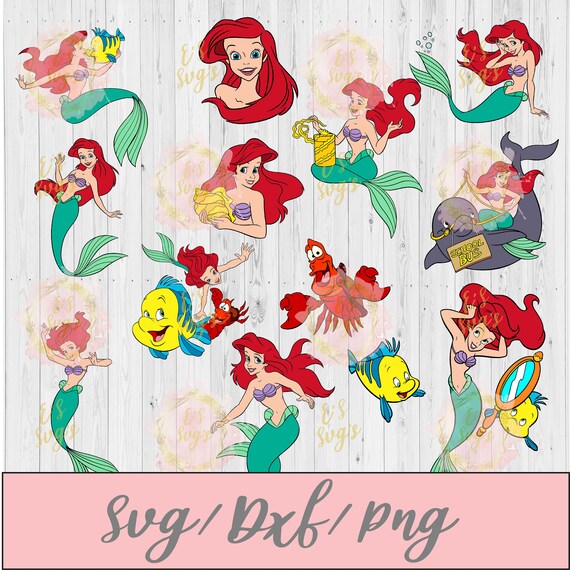 Download Disney Princess Svg Bundle Mermaid Svg Ariel Svg Etsy