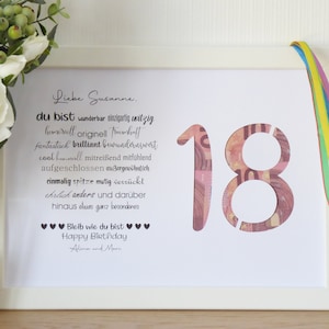 personalisiertes Geldgeschenk zum Geburtstag - Motiv INDIVIDUELLE JAHRESZAHL