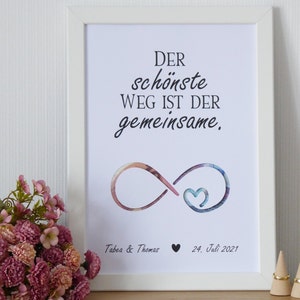 personalisiertes Geldgeschenk UNENDLICHKEIT Hochzeit Flitterwochen Reise Weltreise Trauung Vermählung -