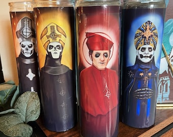 GHOST prayer candles | papa emeritus II-IV cardinal copia prayer candles