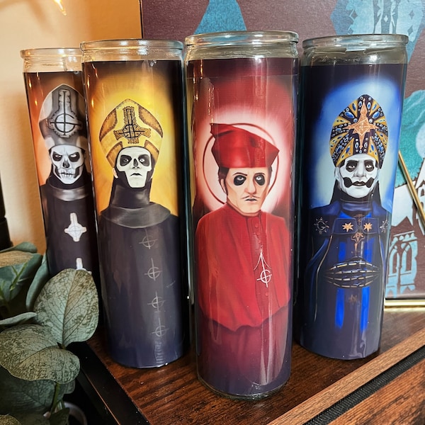 GHOST prayer candles | papa emeritus II-IV cardinal copia prayer candles