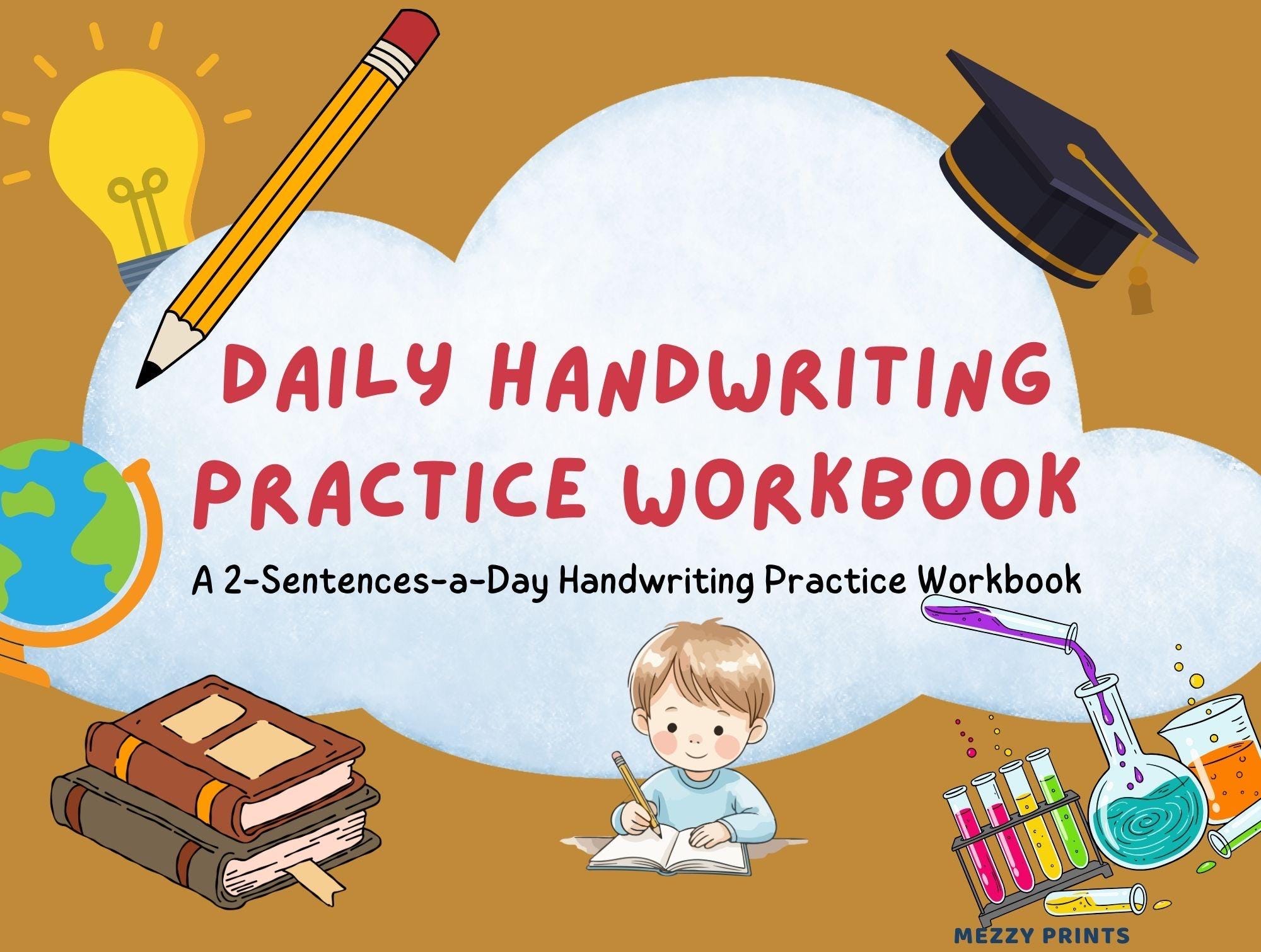 Handwriting Practice Worksheets for Kids | 2 Sentences a Day | Build ...