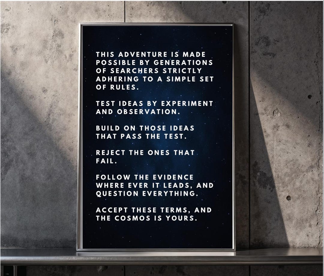 Wall Art Quote Cosmos Neil Degrasse Tyson | Inspirational Poster ...