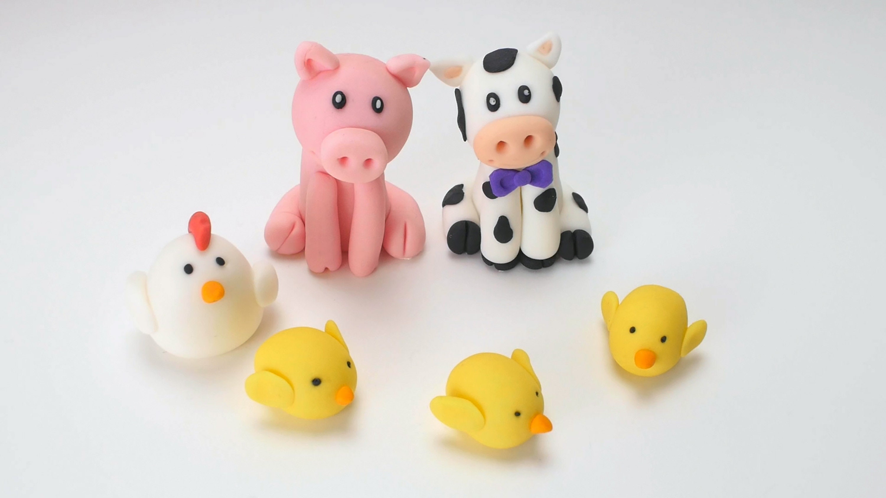 Fondant Farm Animal Cake Decorations Barnyard Cake Toppers | Etsy