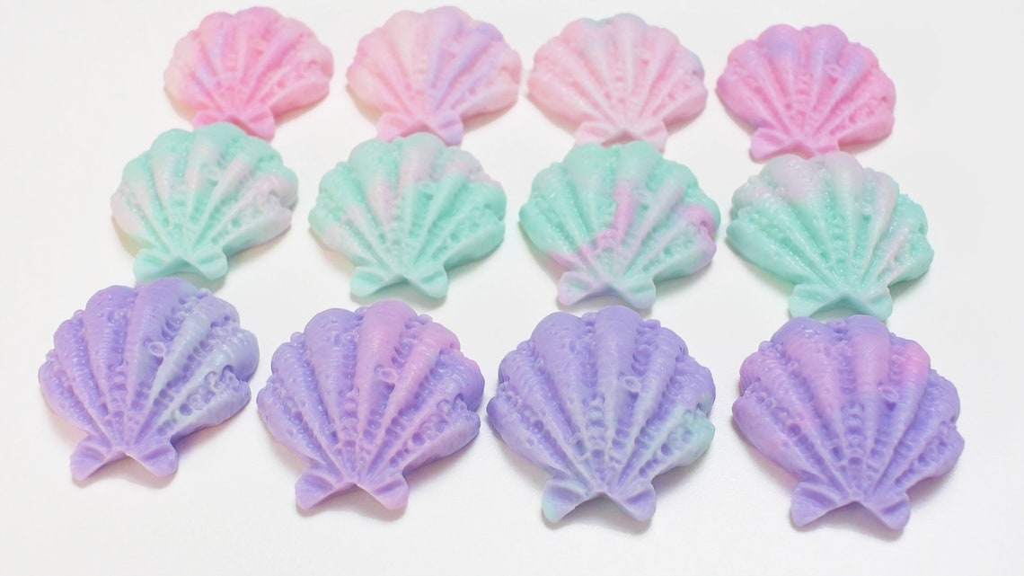 12 Fondant Shells Fondant Seashells Edible Sugar Shells | Etsy