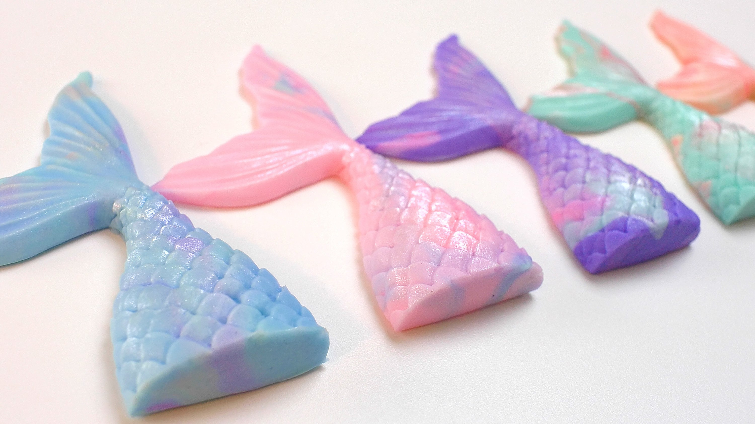 Small Fondant Mermaid Tail Edible Mermaid Fondant Tail Etsy