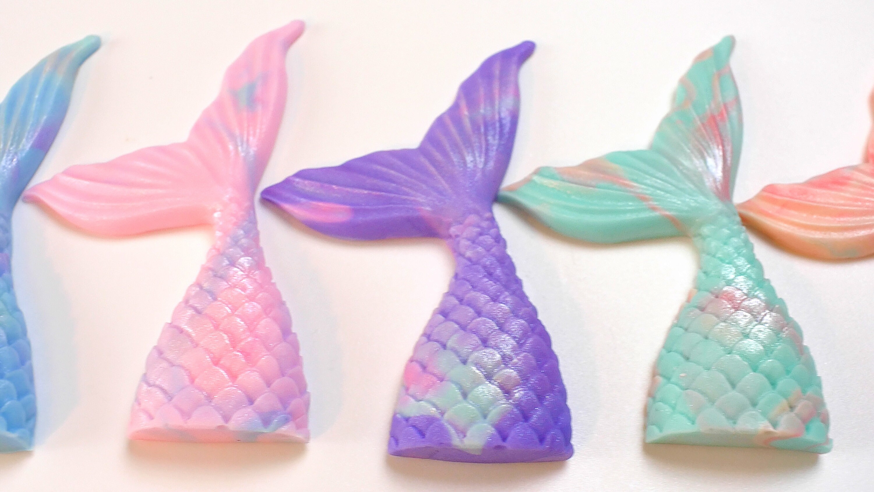 Small Fondant Mermaid Tail Edible Mermaid Fondant Tail Etsy