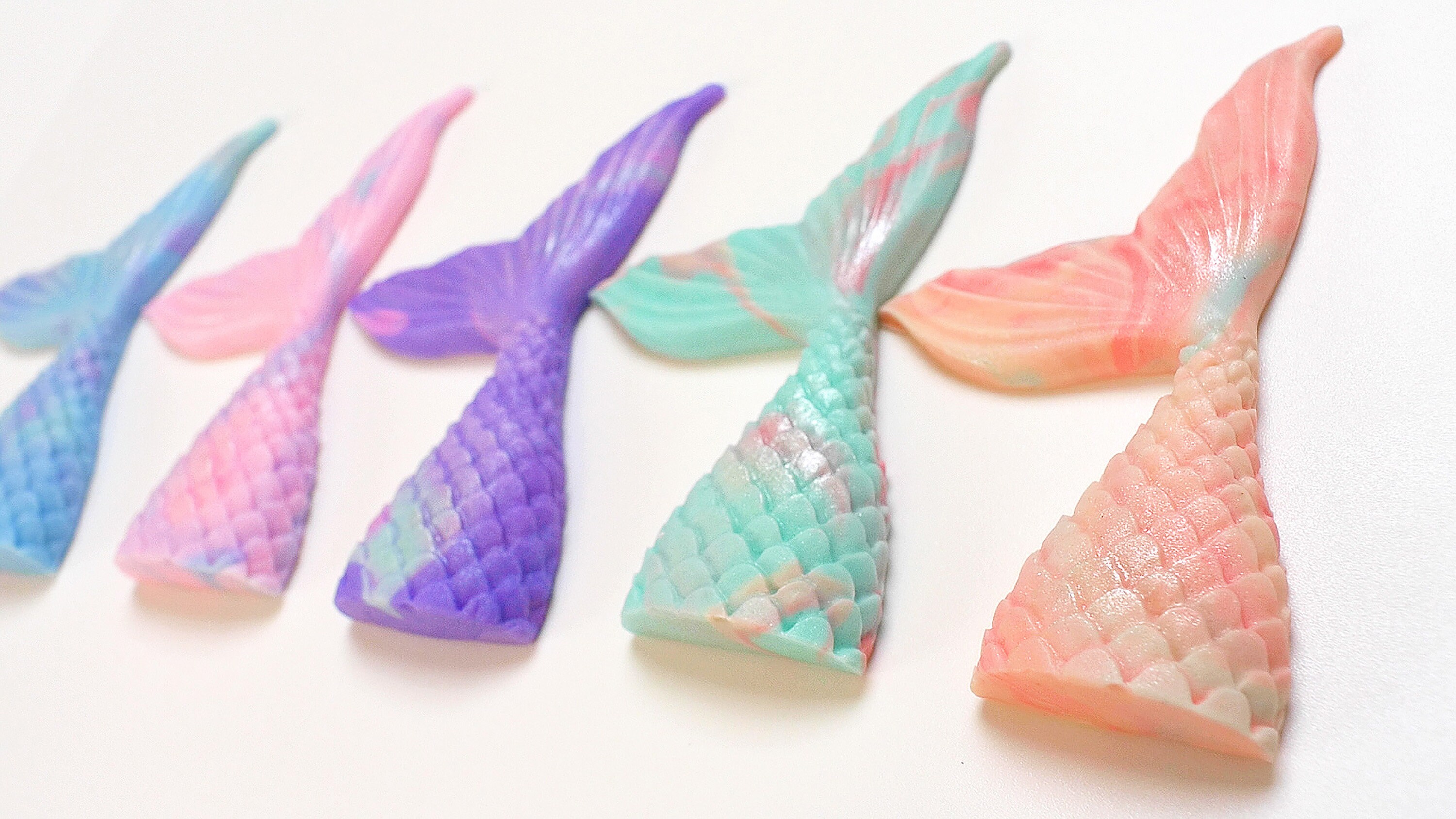 Small Fondant Mermaid Tail Edible Mermaid Fondant Tail Etsy
