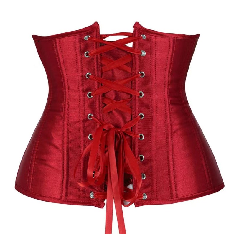Women Underbust Corset Satin Waist Cincher Waist Training Etsy